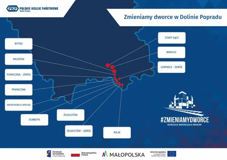 PKP przebuduje aż 12 dworców kolejowych w regionie
