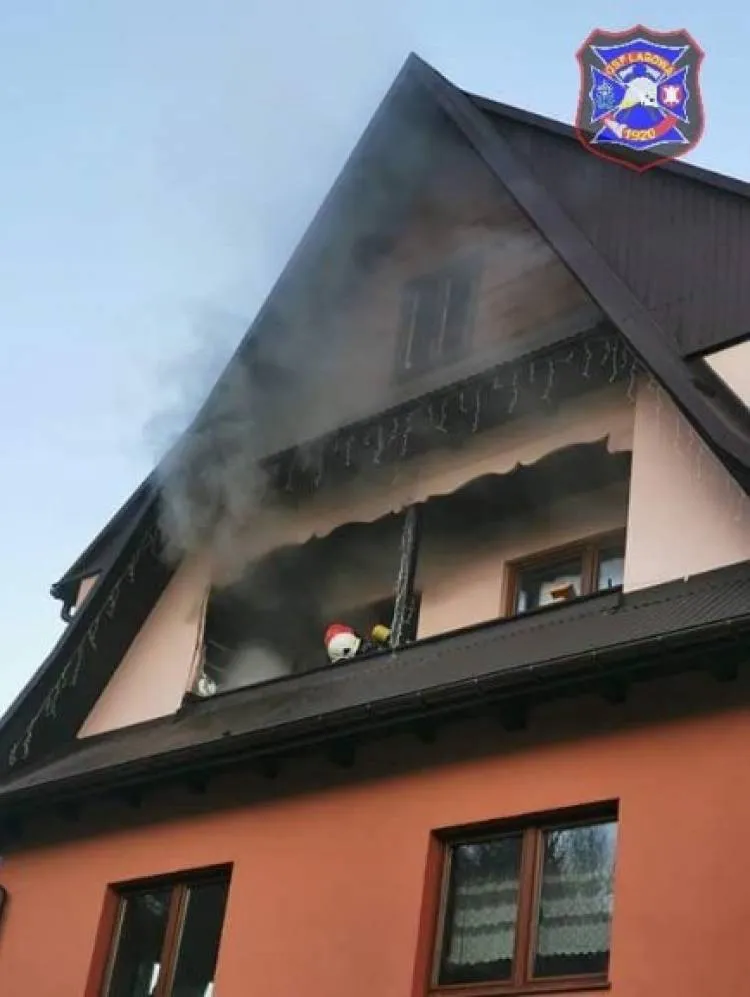 Pożar w budynku mieszkalnym w Łosiach