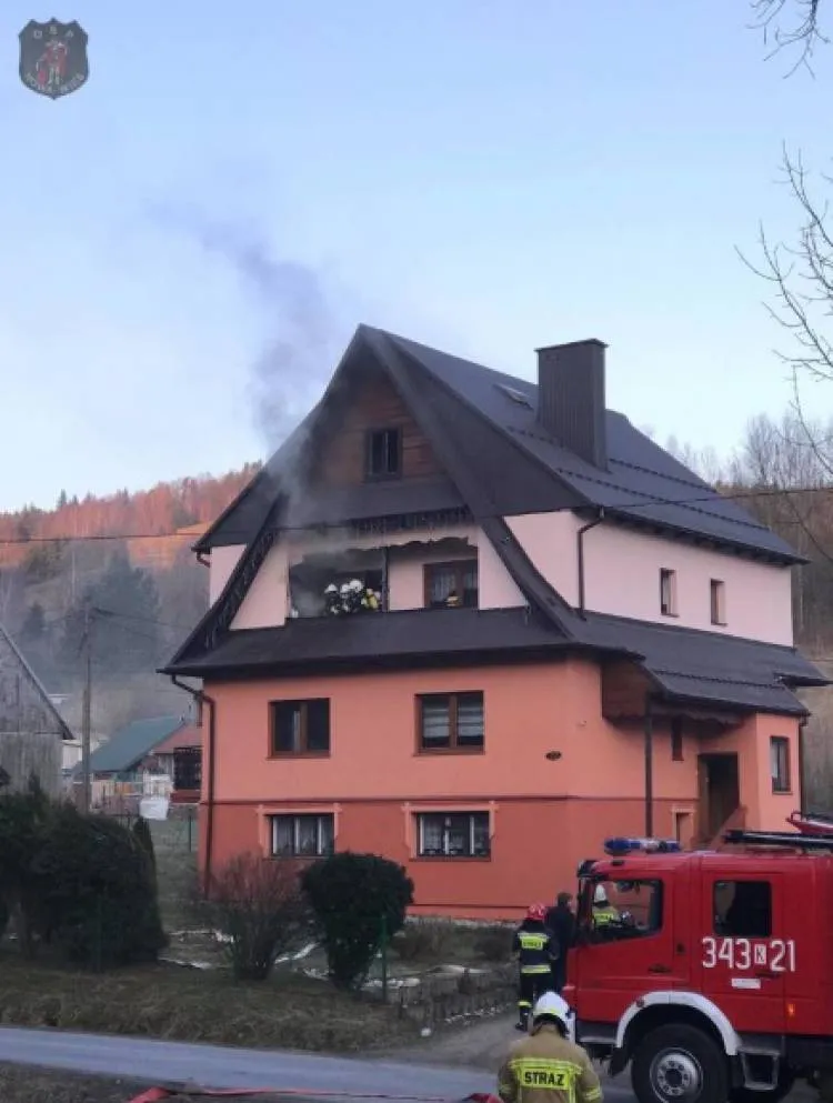 pożar domu Łosie