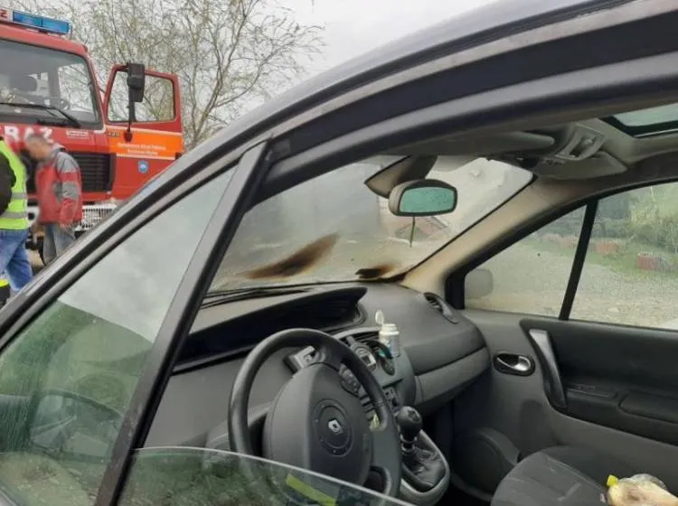 pożar samochodu osobowego Stara Wieś