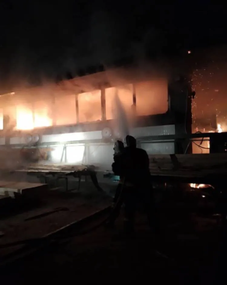 pożar tartaku Mszana Dolna