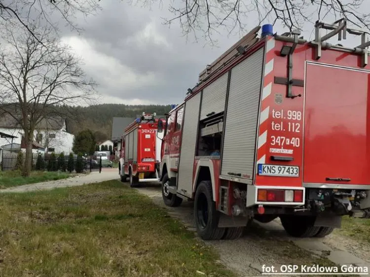 Kamionka Wielka. Pożar sadzy w przewodzie kominowym