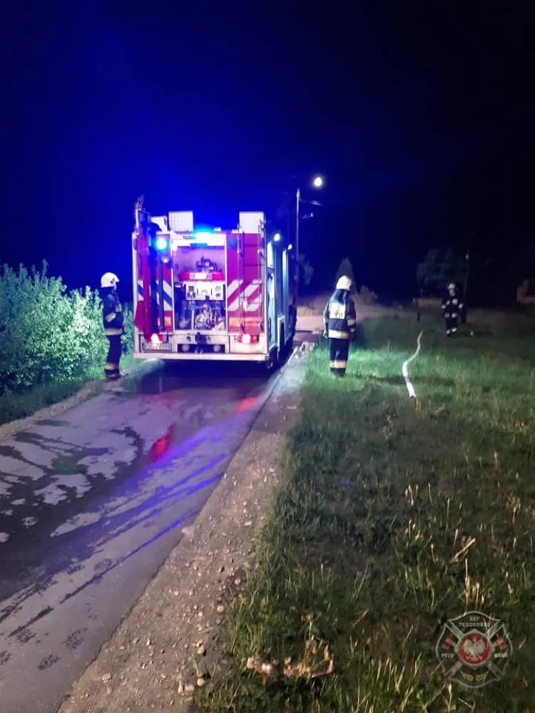 pożar wiaty Ubiad