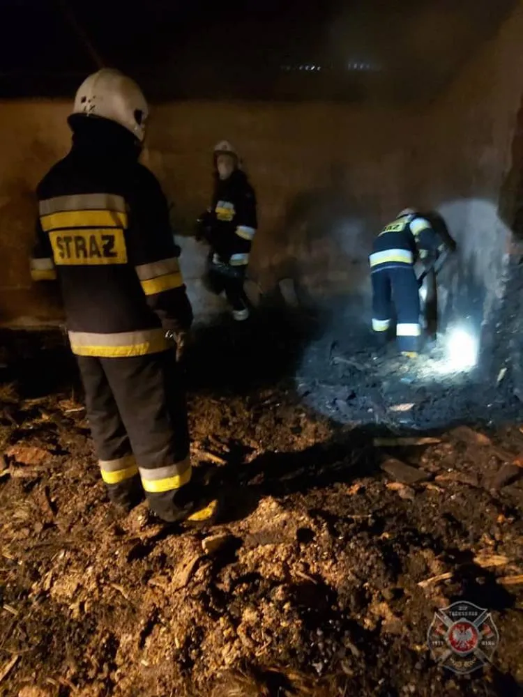 pożar wiaty Ubiad