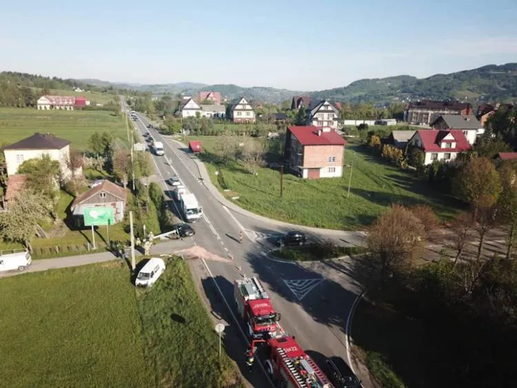 zderzenie dwóch samochodów osobowych Tymbark