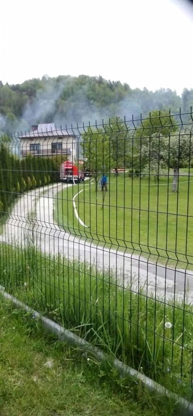 Pożar budynku mieszkalnego w Kamienicy