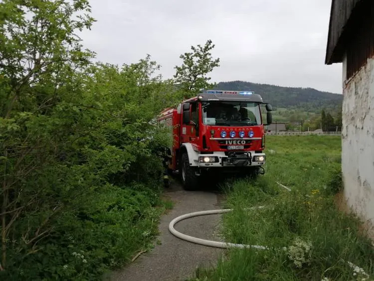 Pożar budynku mieszkalnego w Kamienicy