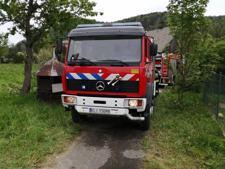Pożar budynku mieszkalnego w Kamienicy