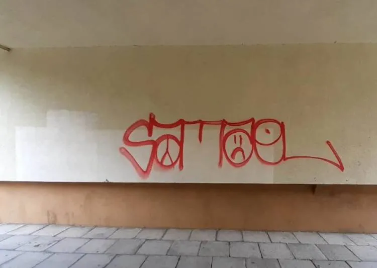 Pseudografficiarz w rękach Policji