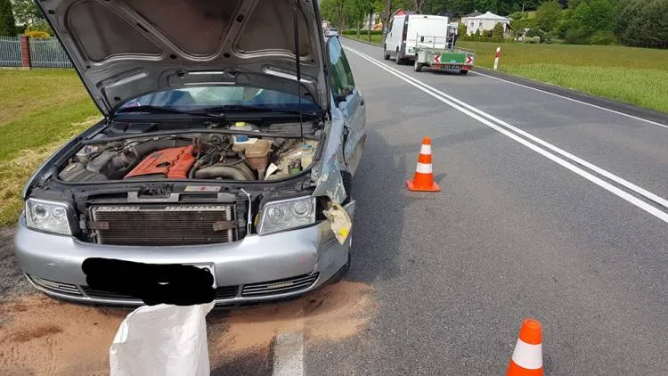 Kolizja na DK28 w Szymbarku