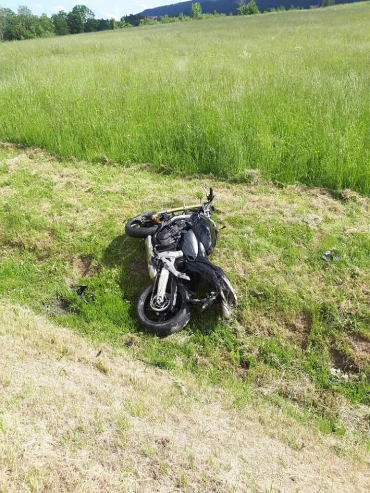 Kolejny wypadek z udziałem motocyklisty