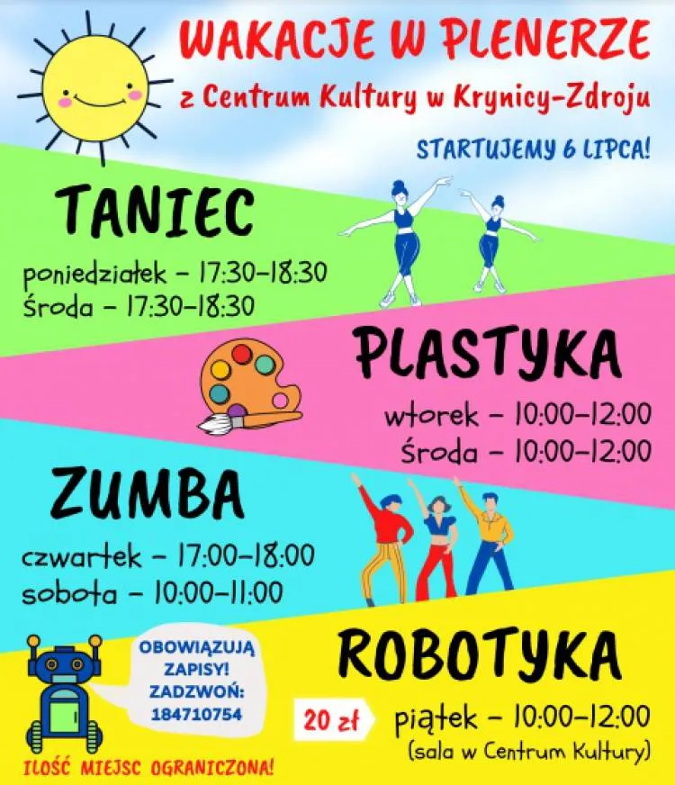 6 lipca startują wakacje w plenerze z Centrum Kultury w Krynicy-Zdroju