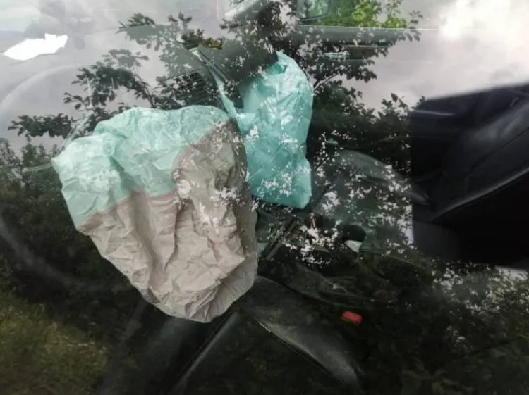 Zderzenie samochodu osobowego i ciężarowego Wola Kosnowa
