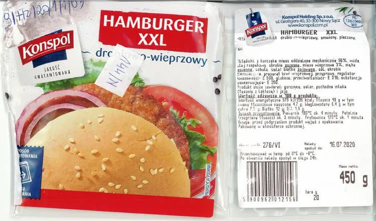 GIS ostrzega. Groźne bakterie w hamburgerach drobiowo-wieprzowych