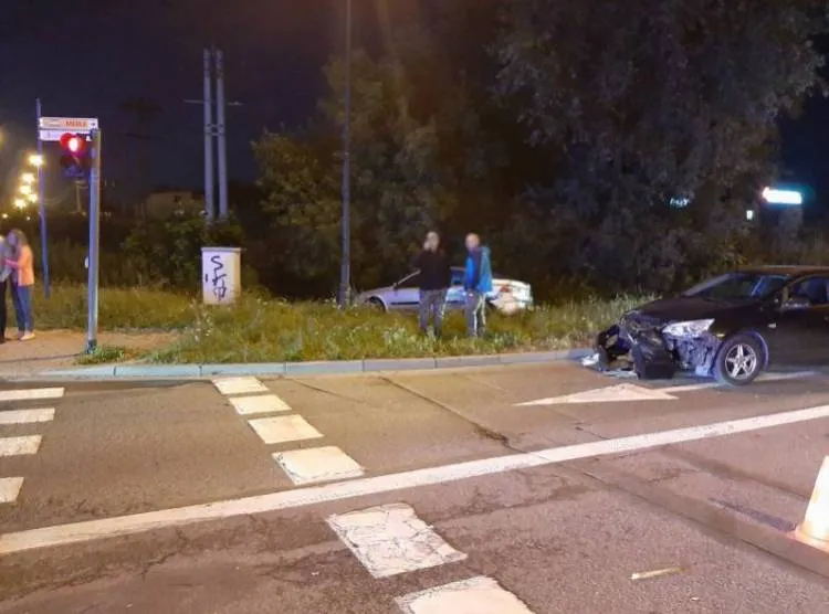 Zderzenie czterech samochodów na ul. Barskiej Nowy Sącz