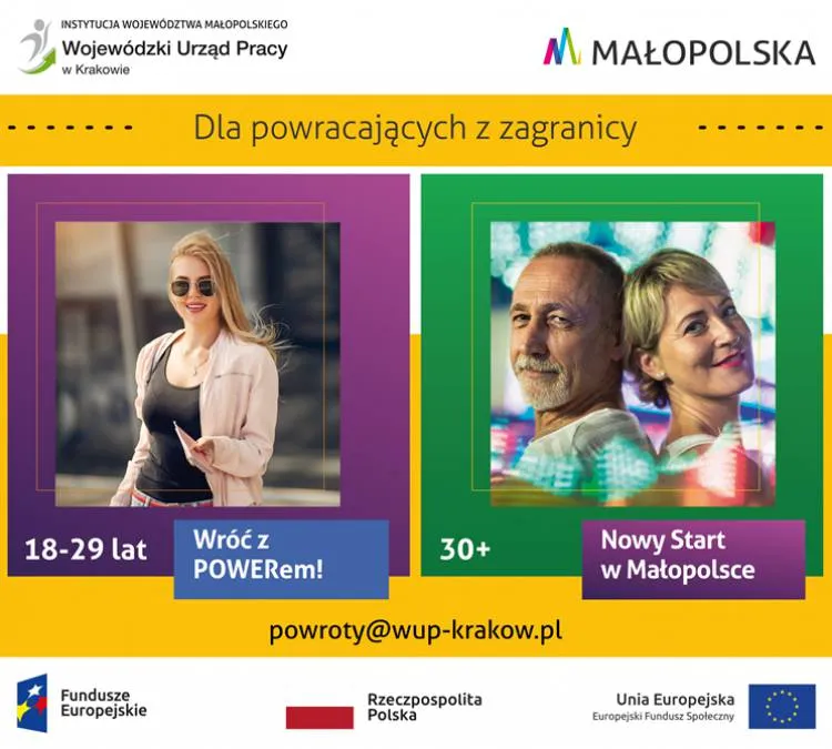 Małopolska wspiera osoby młode, powracające z zagranicy