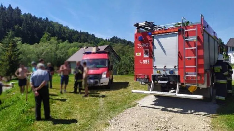 Złockie. Pożar skrzynki elektrycznej