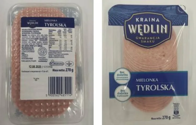 GIS wycofuje ze sprzedaży jedną partię Mielonki Tyrolskiej Krainy Wędlin