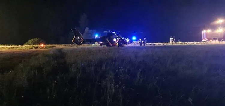 W Szymbarku pijany kierowca doprowadził do wypadku. Na miejsce zdarzenia wezwano śmigłowiec LPR
