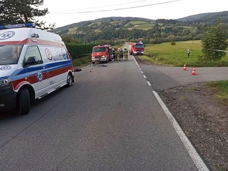 Wypadek w Klimkówce. Na miejsce wezwano śmigłowiec LPR