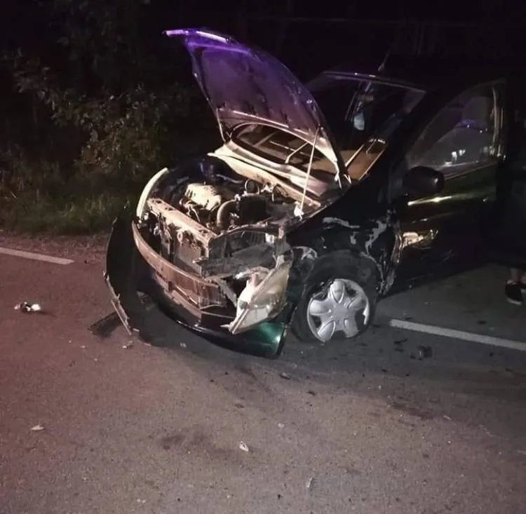 Kolizja dwóch osobówek w Ptaszkowej