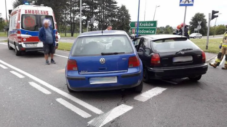 Kraksa na ul. Bulwar Narwiku Nowy Sącz