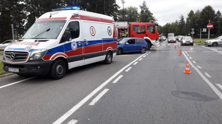 Kraksa na ul. Bulwar Narwiku Nowy Sącz