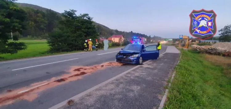 Wypadek w Maciejowej. Jedna osoba trafiła do szpitala