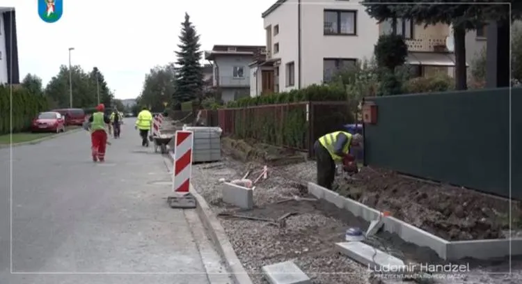 Trwa budowa nowego chodnika przy ulicy Kasprowicza na Osiedlu Kaduk Nowy Sącz