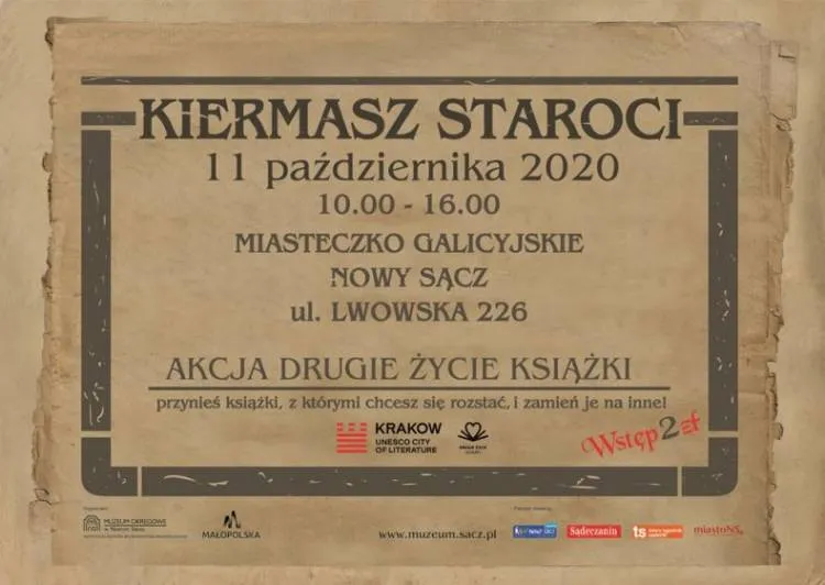 11 października Kiermasz Staroci w Miasteczku Galicyjskim