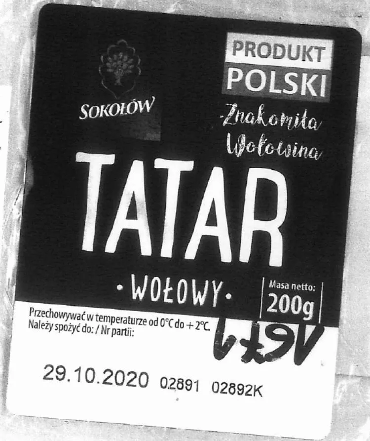 Tatar wołowy Sokołów z bakterią Escherichia coli 