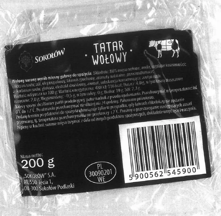 Tatar wołowy Sokołów z bakterią Escherichia coli