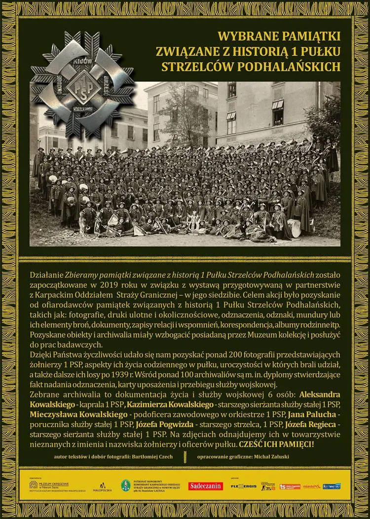Wystawa podsumowująca akcję społeczną „Zbieramy pamiątki związane z historią 1 Pułku Strzelców Podhalańskich”