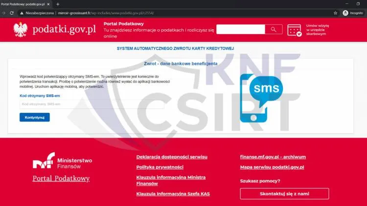 Ministerstwo Finansów ostrzega przed e-mailami podszywającymi się pod podatki.gov.pl