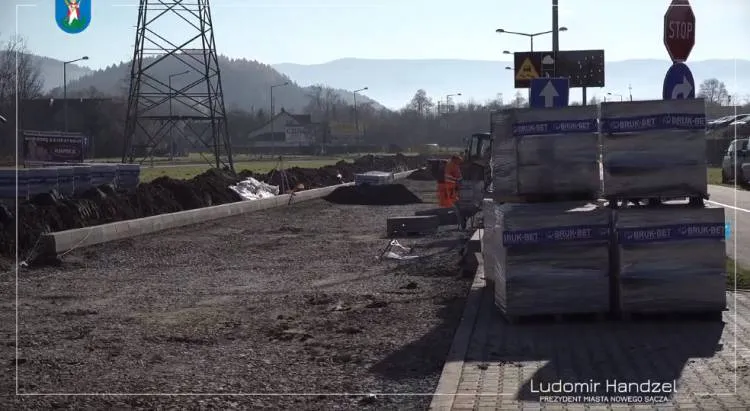 Postępują prace przy remoncie Al. Piłsudskiego Nowy Sącz