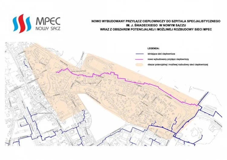 MPEC zakończył prace nad budową przyłącza ciepłowniczego do sądeckiego szpitala