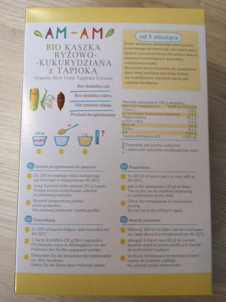 GIS wycofuje Kaszkę kukurydziano-ryżowa z tapioką. Wykryto w niej obecność niezadeklarowanego składnika alergennego