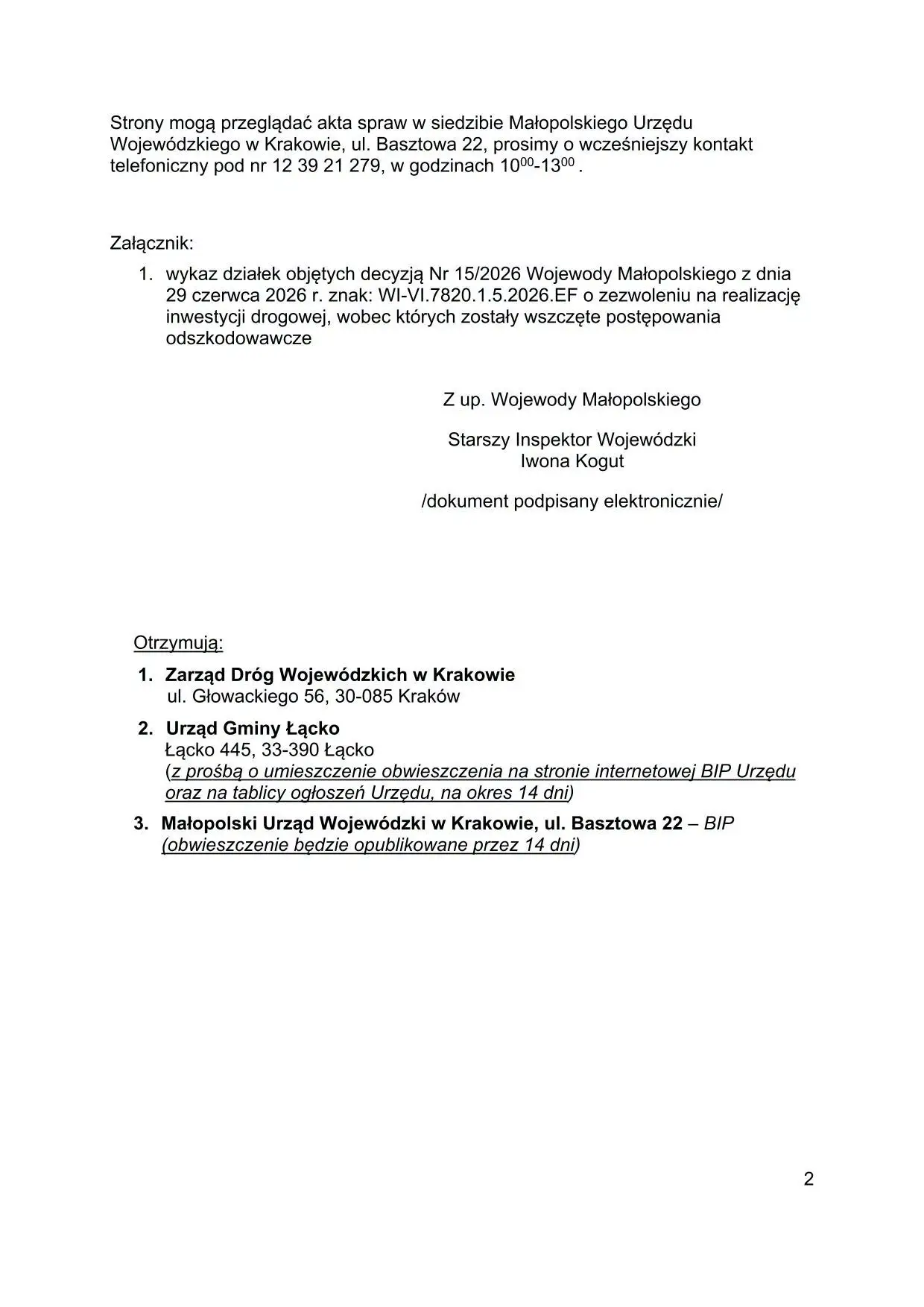 Właściciele działek otrzymają odszkodowania. Jest ważna decyzja w sprawie Obwodnicy Łącka