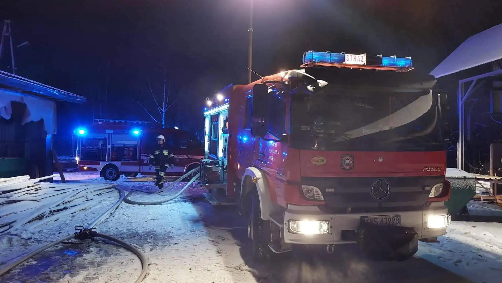 Pożar trocin w silosie w Łabowej. Akcja gaśnicza trwała blisko 3 godziny