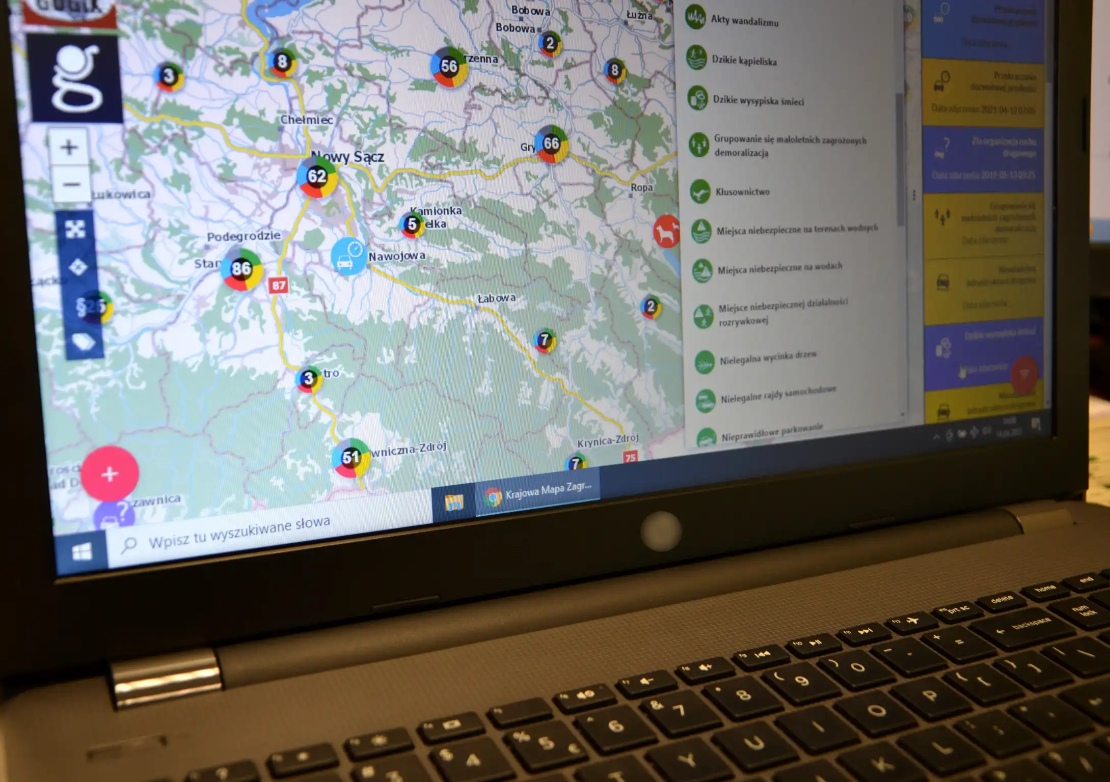 Mieszkańcy Sądecczyzny chętnie korzystają z Krajowej Mapy Zagrożeń Bezpieczeństwa