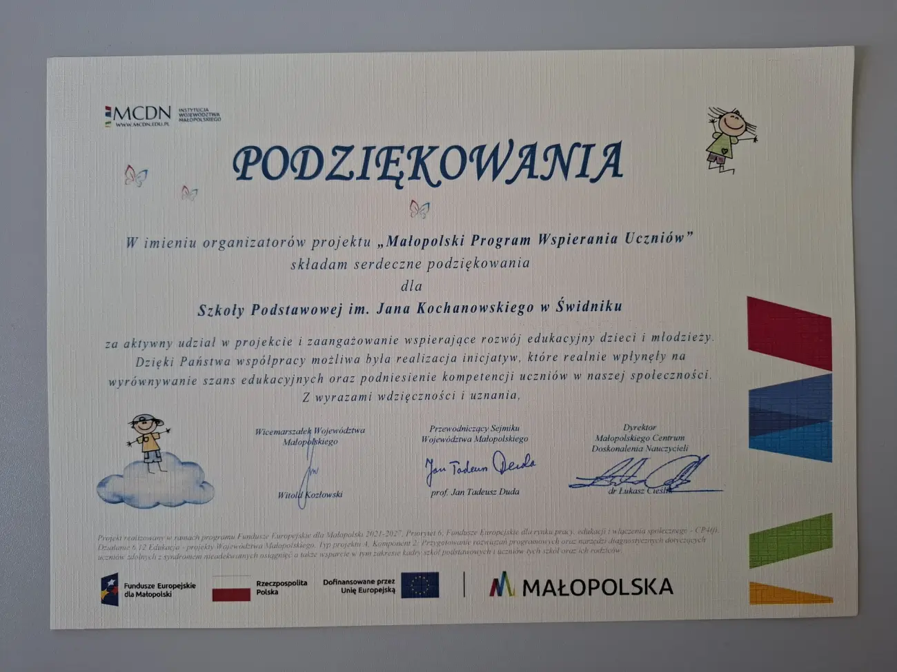 Sukces szkoły ze Świdnika. Uczniowie i nauczyciele docenieni w Krakowie