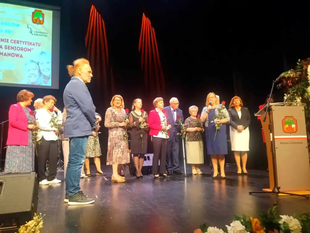 Limanowa z tytułem "Gmina Przyjazna Seniorom"