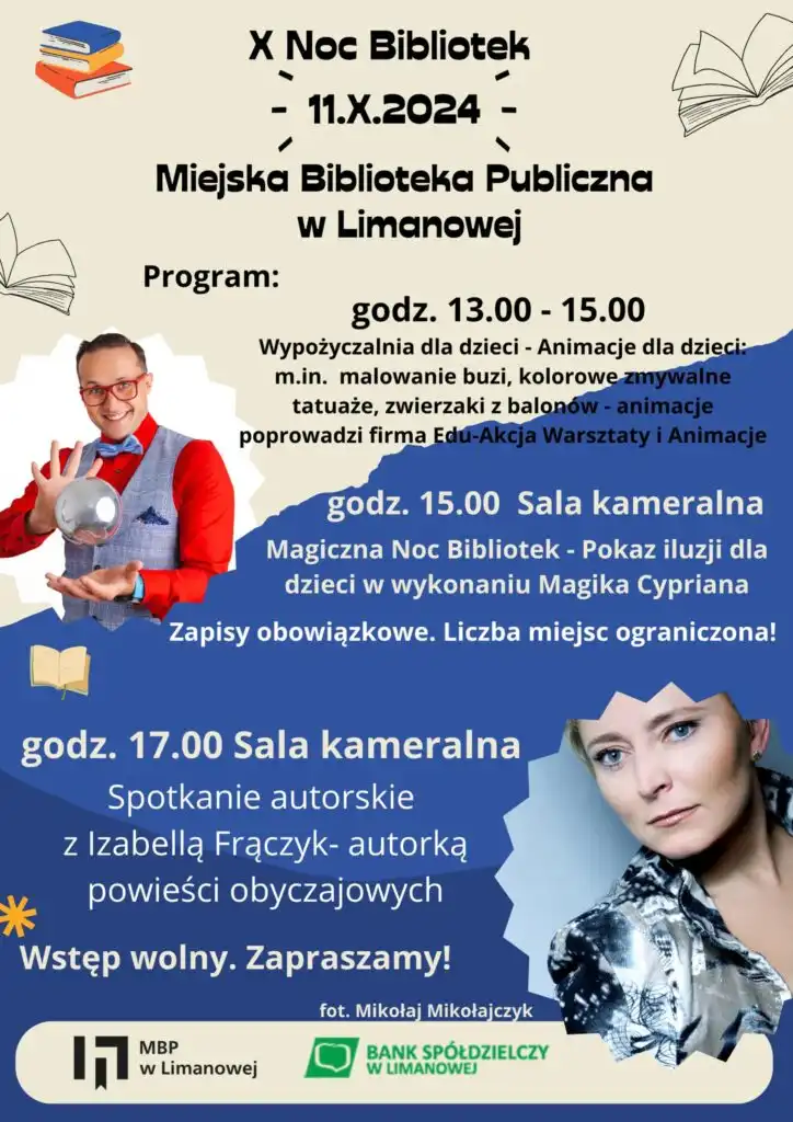 Zanurz się w magii. Noc Bibliotek w Limanowej