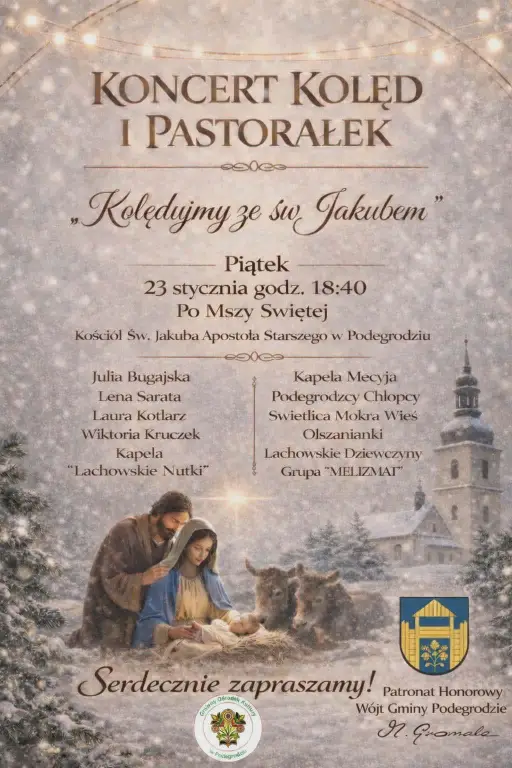 W Podegrodziu zabrzmią kolędy. Koncert pełen magii