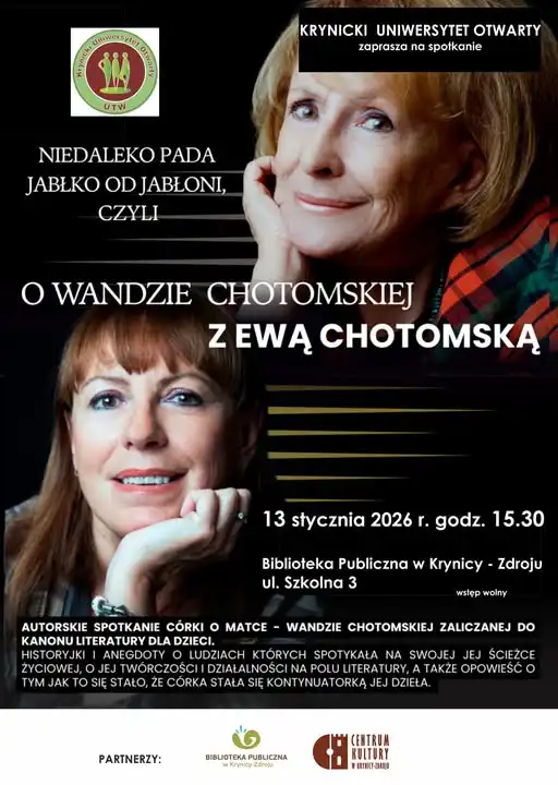 Wanda Chotomska oczami córki. Wyjątkowe spotkanie autorskie w Krynicy