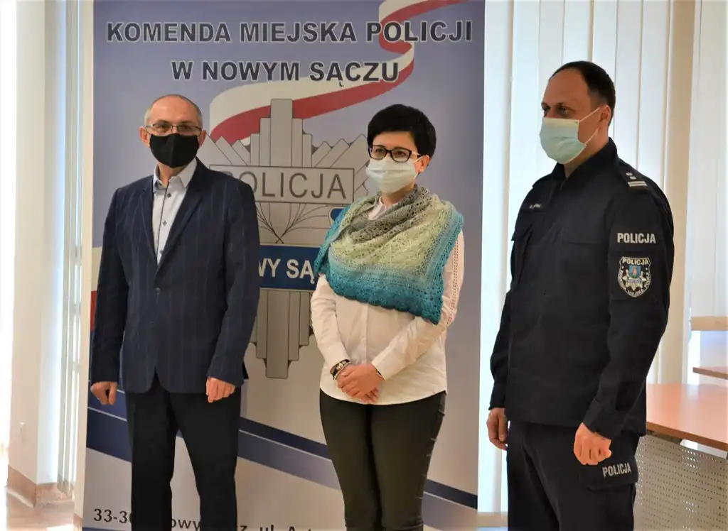 Uczniowie ZS w Marcinkowicach w sądeckiej komendzie