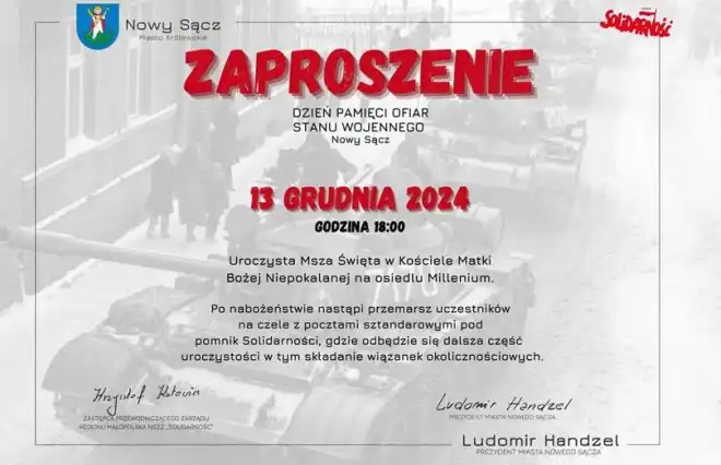 Solidarność i Pamięć. Sądeckie uroczystości Dnia Pamięci Ofiar Stanu Wojennego