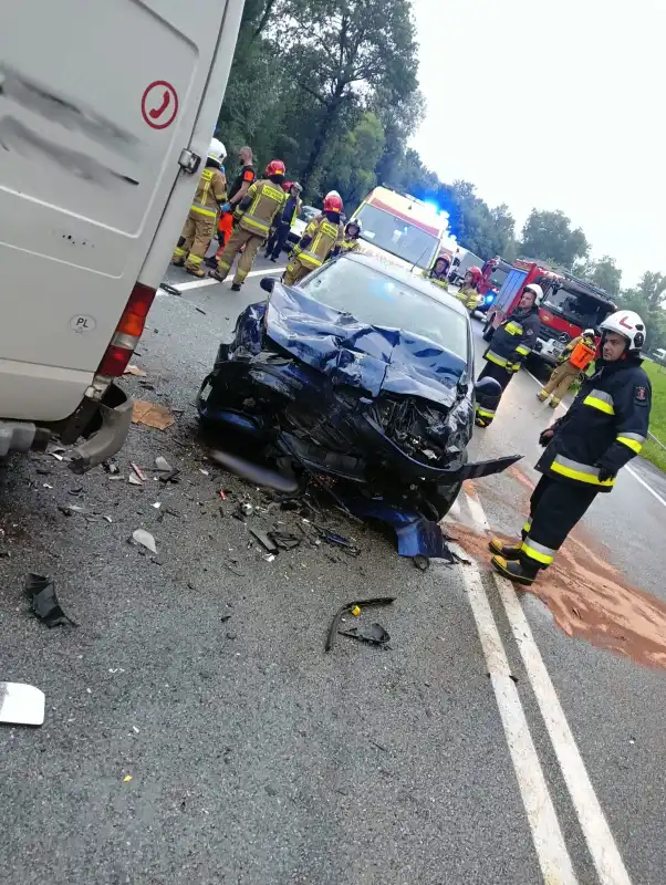 Wypadek w Witowicach Górnych. Sześć osób trafiło do szpitala