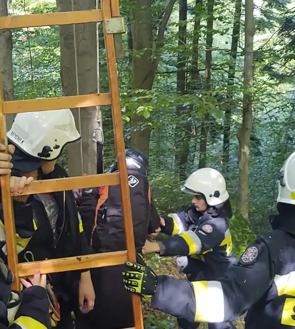 Paralotniarz zawisł na drzewie w rejonie miejscowości Skrzętla-Rojówka. Pomogli strażacy i goprowcy