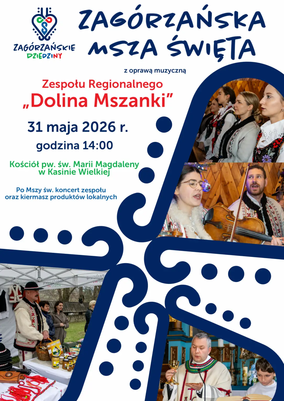 Zagórzańska Msza św. w Kasinie Wielkiej. Będzie muzyka, kiermasz i regionalne stroje